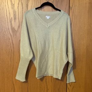 V-neck batwing sweater